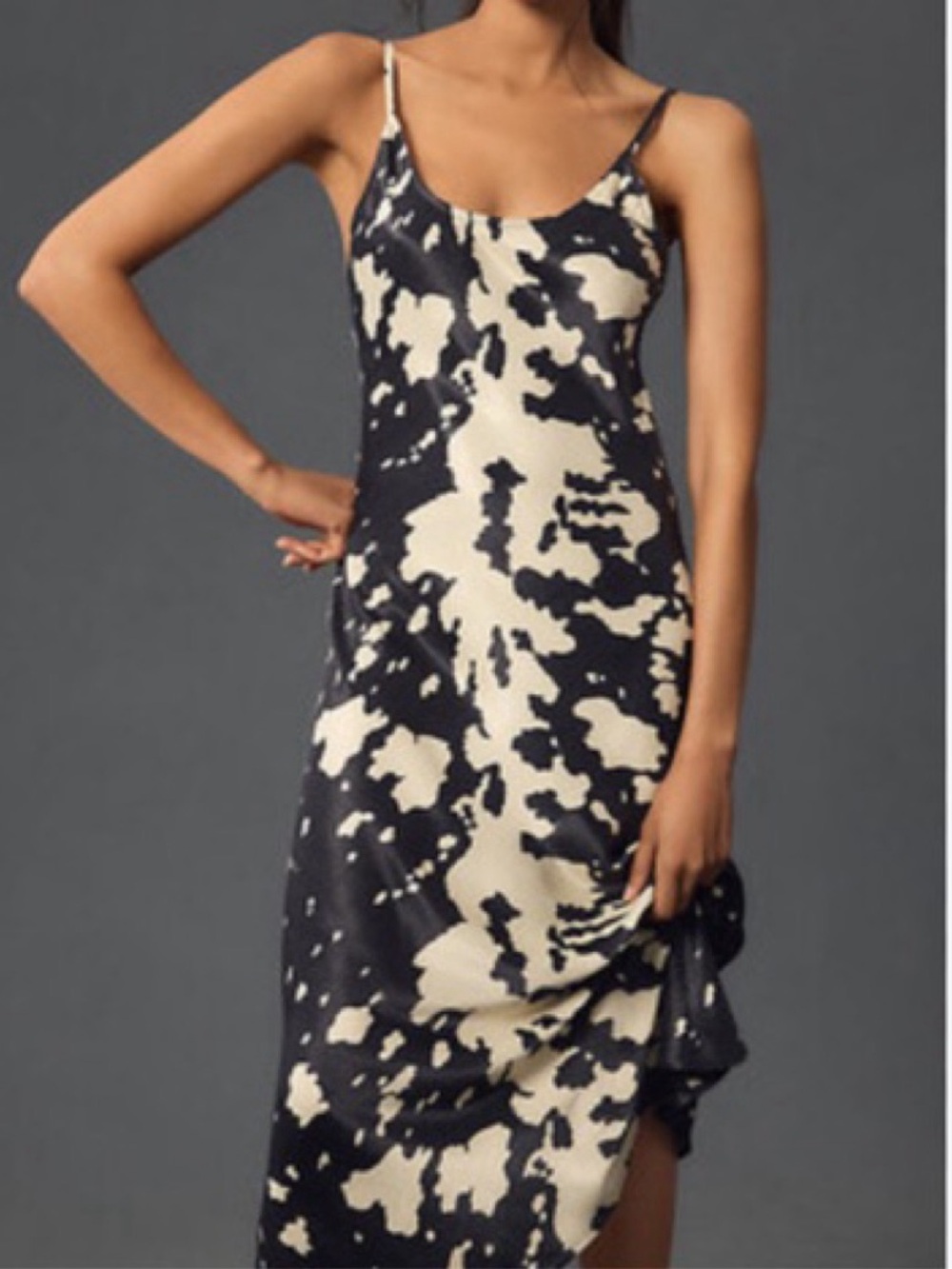 Conditions Apply Cow Print Slip Dress